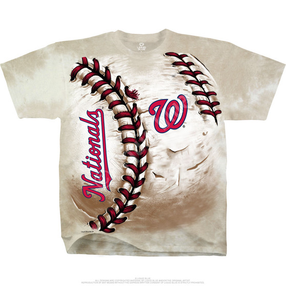 Liquid Blue Washington Nationals Hardball Tie-Dye T-Shirt