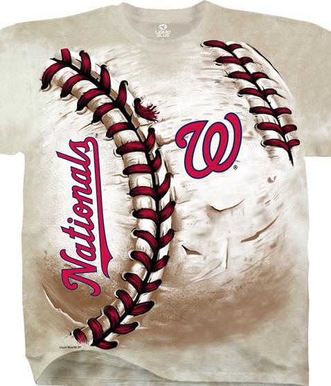 liquid blue Washington Nationals Hardball Tie-Dye T-Shirt