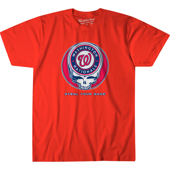 Liquid Blue Washington Nationals Steal Your Base Red Athletic T-Shirt