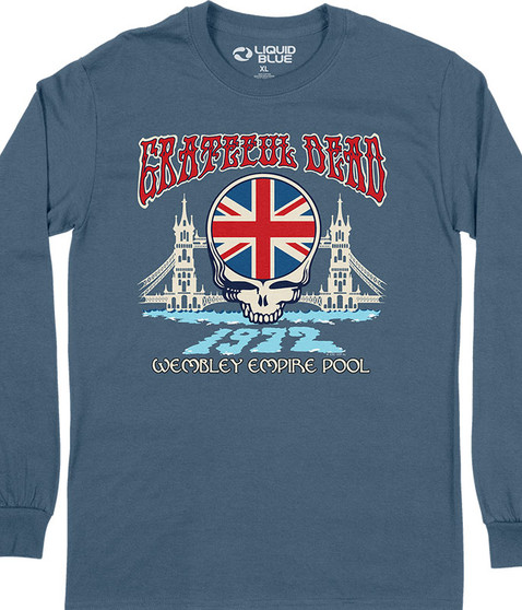liquid blue Wembley Empire Pool Long Sleeve T-Shirt