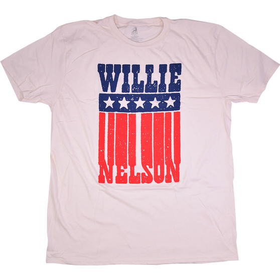 Liquid Blue Willie Nelson American Name Tan T-Shirt