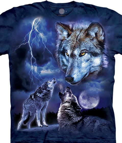 liquid blue Wolves Of The Storm Classic Cotton T-Shirt