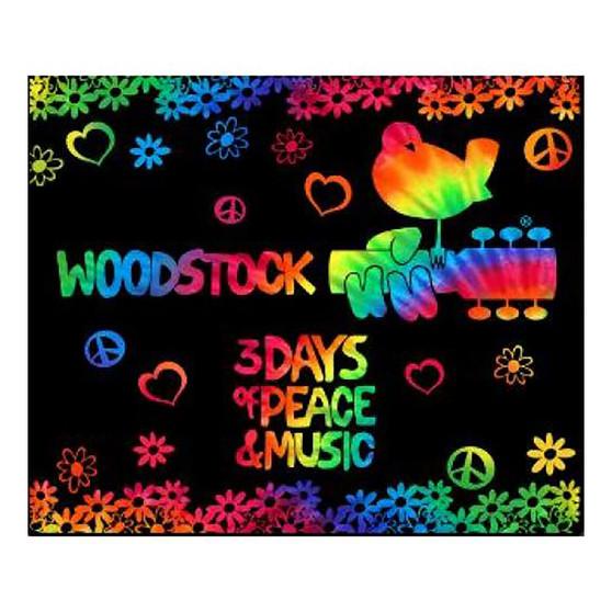 Liquid Blue Woodstock 3 Days Tie-Dye Fleece Blanket