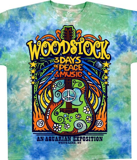 liquid blue Woodstock Music Festival Tie-Dye T-Shirt