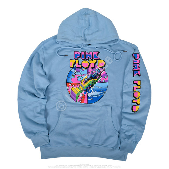 Liquid Blue WYWH Mod Light Blue Sleeve Printed Hoodie