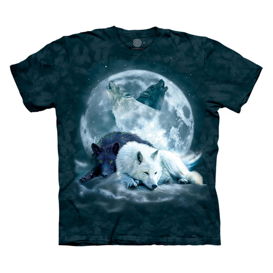 Liquid Blue Yin Yang Wolf Mates Classic Cotton T-Shirt