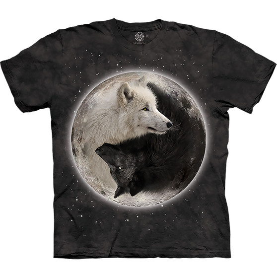 Liquid Blue Ying Yang Wolves Classic Cotton T-Shirt