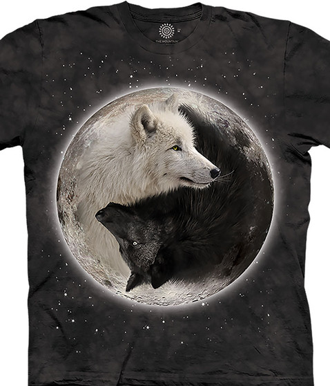 liquid blue Ying Yang Wolves Classic Cotton T-Shirt