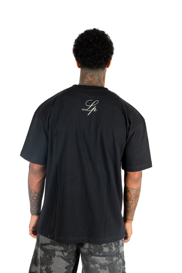 Liquor & Poker Black Eternal Paradise Graphic Printed T-Shirt