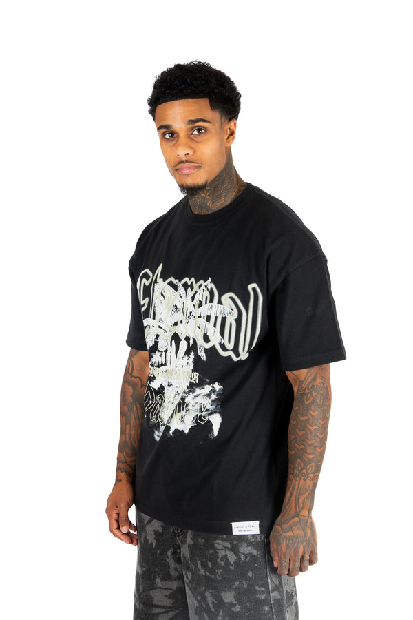 liquor & poker Black Eternal Paradise Graphic Printed T-Shirt