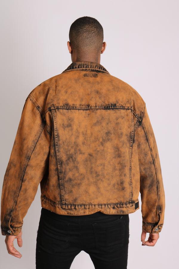 Liquor & Poker Fort Burnt Orange Oversized Utility Denim Jacket