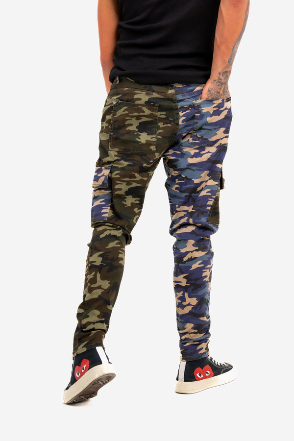 Liquor & Poker Fort Utility Camo Half Blue And Half Green