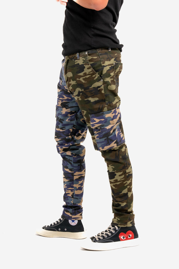 Liquor & Poker Fort Utility Camo Half Blue And Half Green