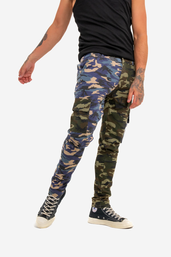 Liquor & Poker Fort Utility Camo Half Blue And Half Green