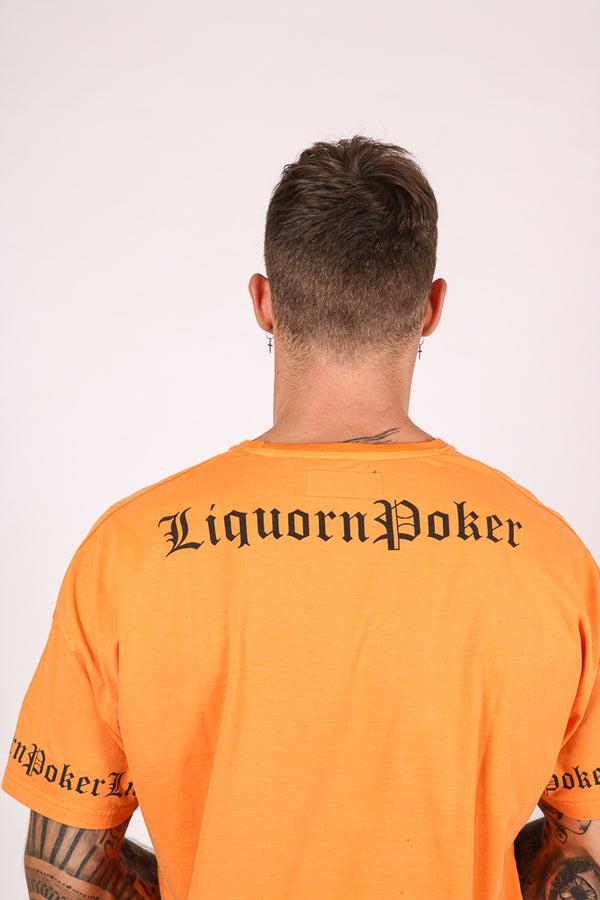 Liquor & Poker Liquor N Poker Convict Neon Orange T Shirt