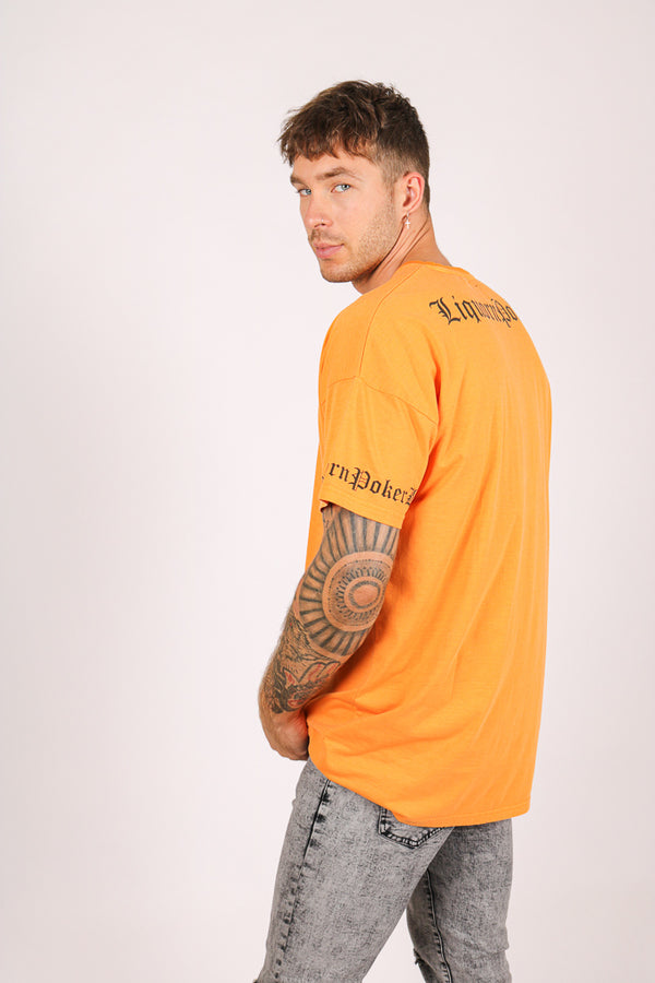 Liquor & Poker Liquor N Poker Convict Neon Orange T Shirt