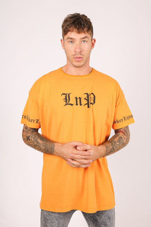 liquor & poker Liquor N Poker Convict Neon Orange T Shirt