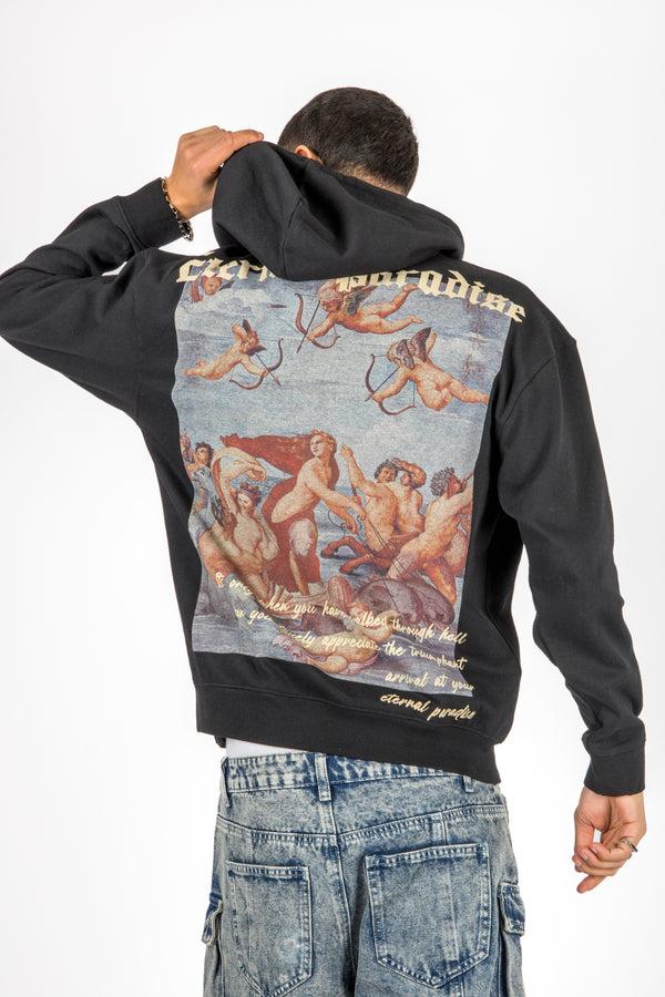 Liquor & Poker Liquor N Poker Oversized Hoodie Eternal Paradise Back Print Black