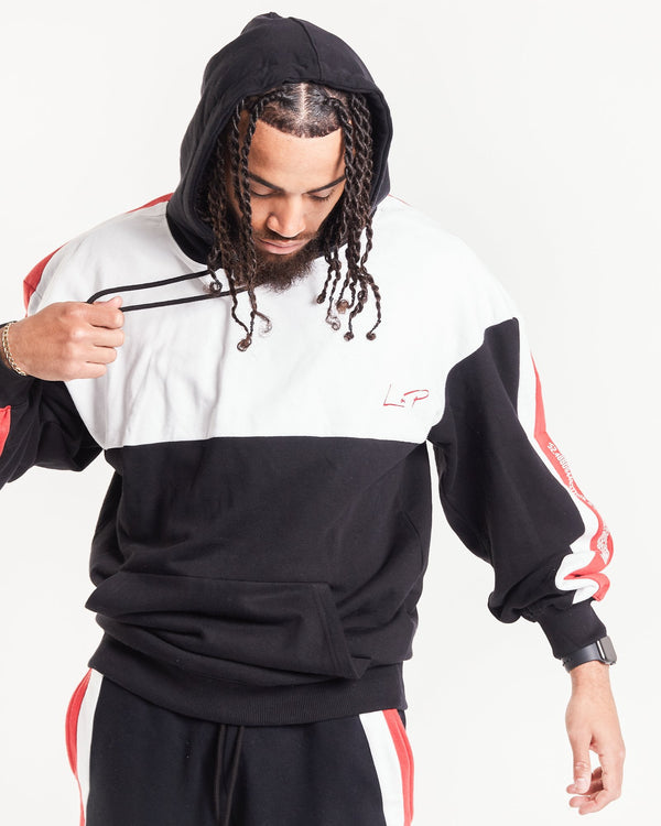 liquor & poker 90S Blockwork Hoody In Relaxed Fit