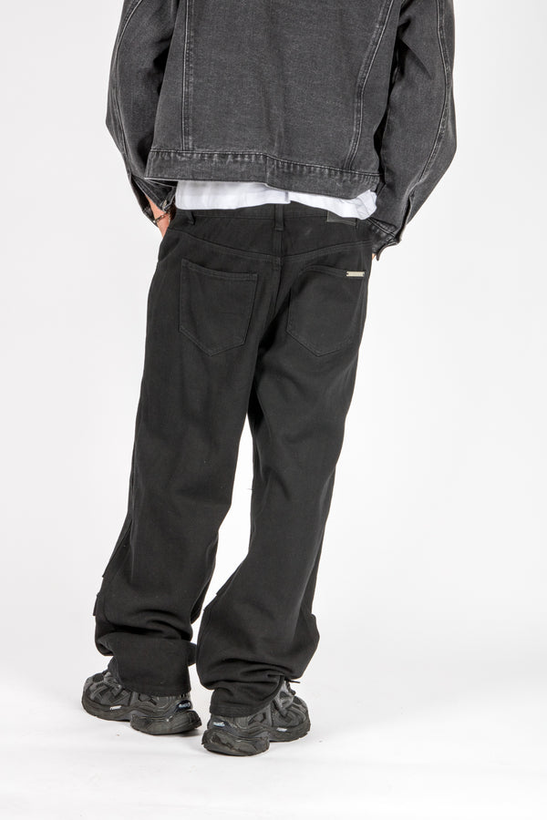 Liquor & Poker Black Clasp Detail Cargo