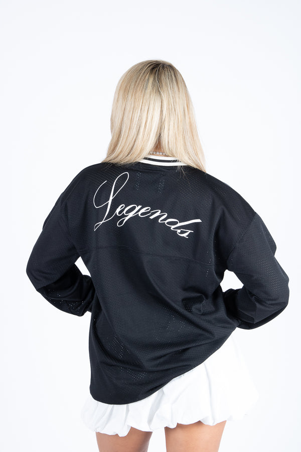 Liquor & Poker Black 'Legends' Varsity Long Sleeve