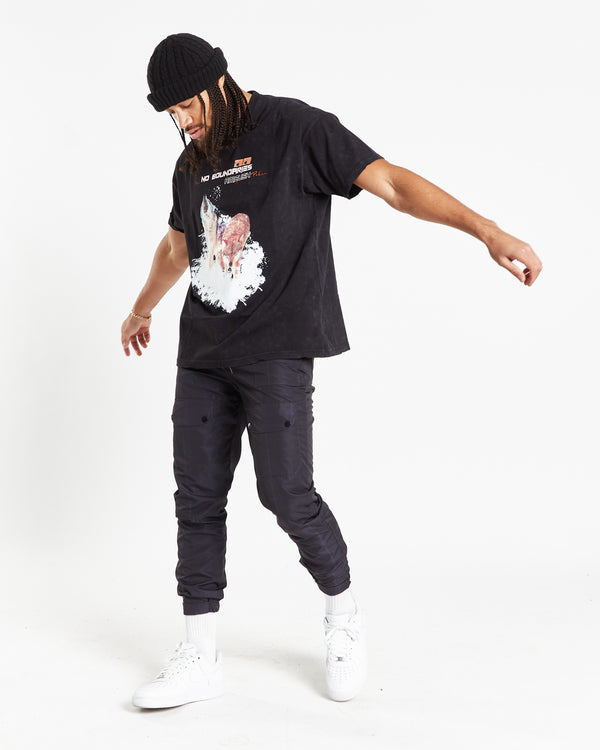 Liquor & Poker Black Navy Nylon Cargo