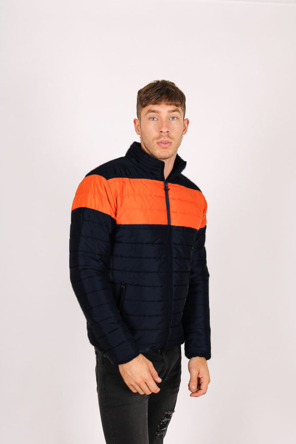 liquor & poker Black & Orange Puffer Jacket