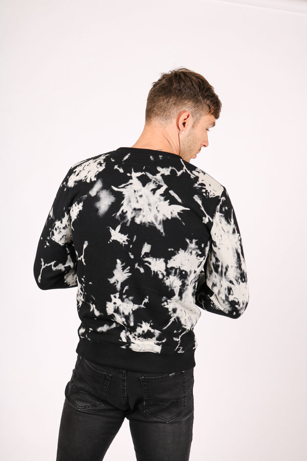 Liquor & Poker Black Tie-Dye Jumper