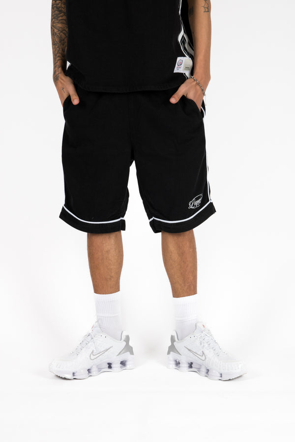 Liquor & Poker Black Varsity Shorts