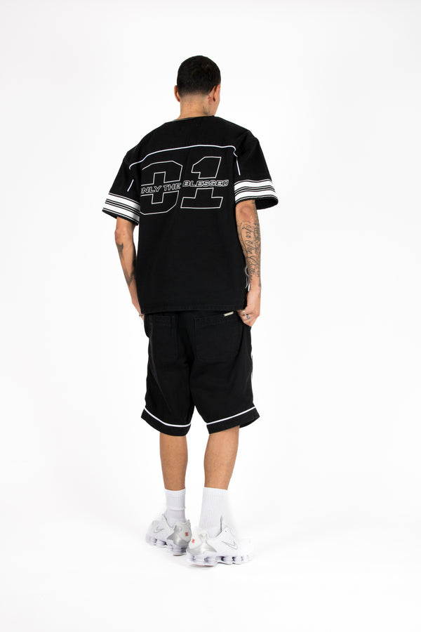 Liquor & Poker Black Varsity Shorts