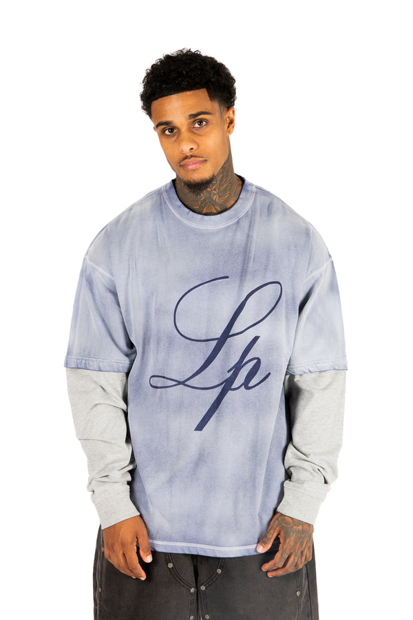 Liquor & Poker Blue Washed Jersey Long Sleeve