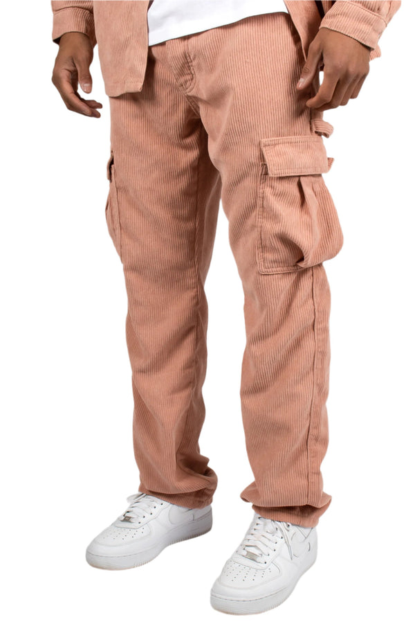 Liquor & Poker Blush Pink Corduroy Utility Cargo