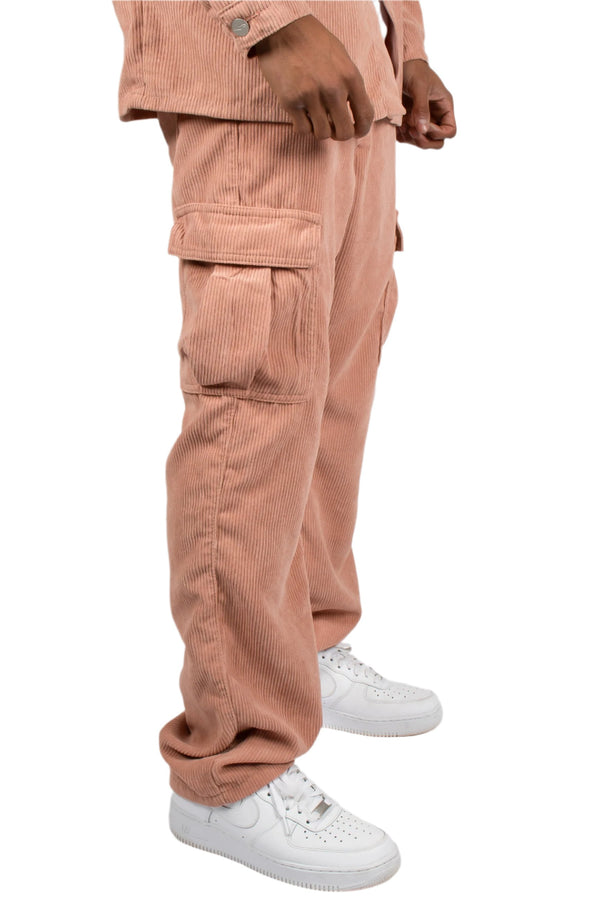 liquor & poker Blush Pink Corduroy Utility Cargo