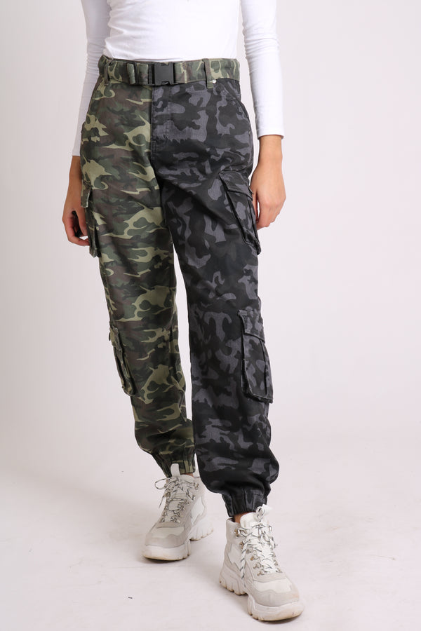 liquor & poker Boyfriend Cargo Trouser In Split Camo