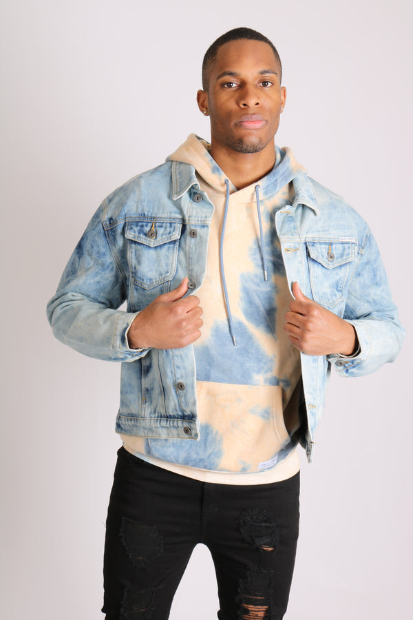 Liquor & Poker Cloudy Bleach Wash Denim Jacket