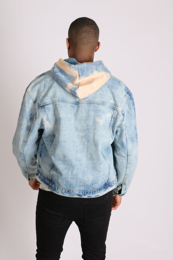 Liquor & Poker Cloudy Bleach Wash Denim Jacket