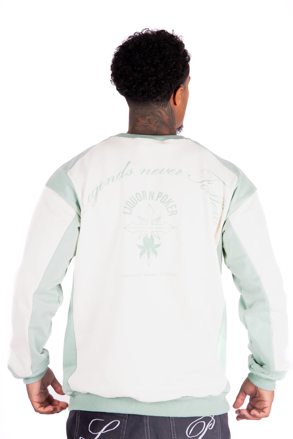 Liquor & Poker Ecru & Mint ''Legends'' Sweater