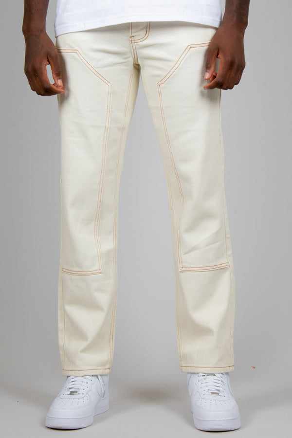 Liquor & Poker Ecru Straight Leg Carpenter Jean