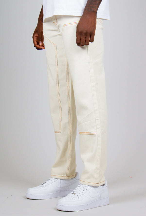 Liquor & Poker Ecru Straight Leg Carpenter Jean