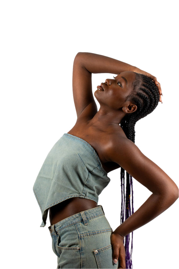 Liquor & Poker Fae Dirty Bleach Denim Hanker-Chief