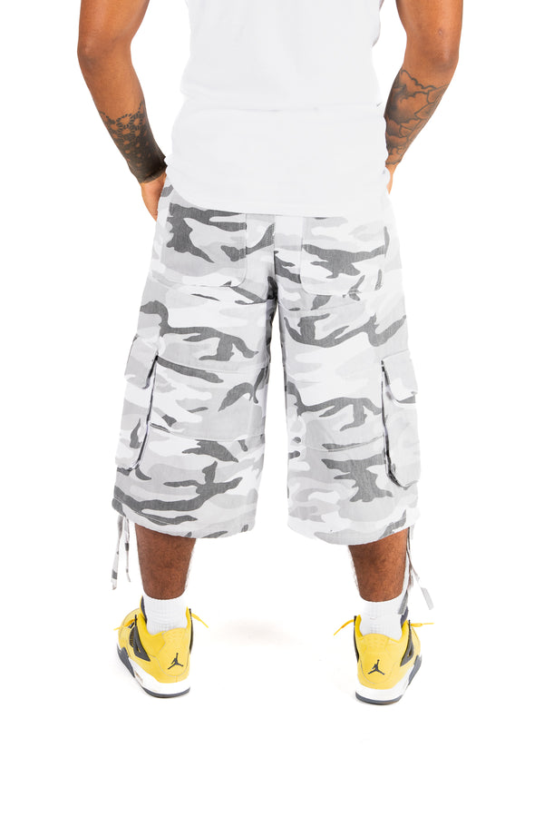 Liquor & Poker Grey Camo Extra Baggy Jorts