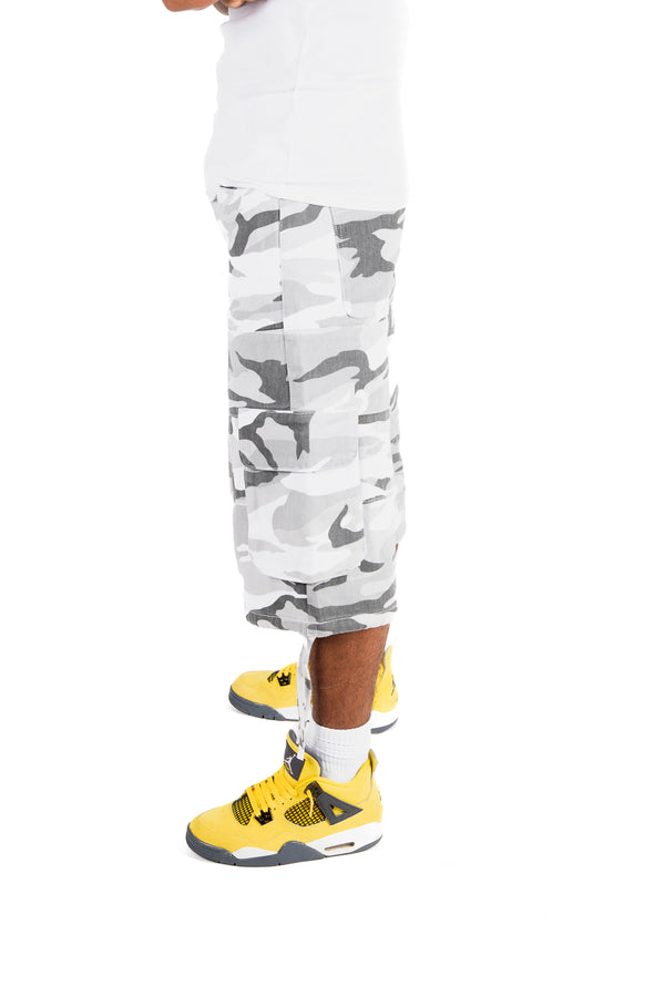 Liquor & Poker Grey Camo Extra Baggy Jorts