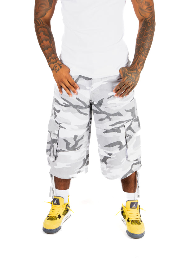 liquor & poker Grey Camo Extra Baggy Jorts