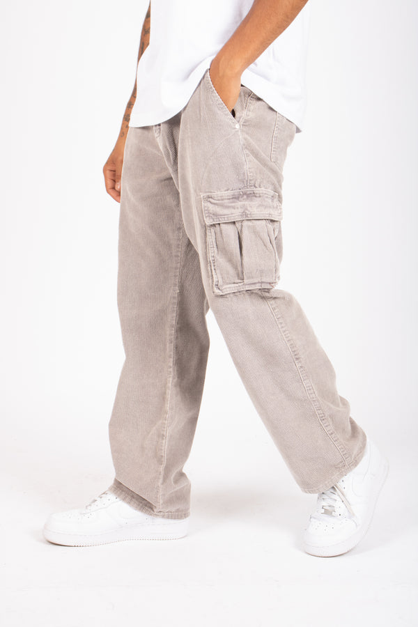 liquor & poker Grey Corduroy Utility Cargo
