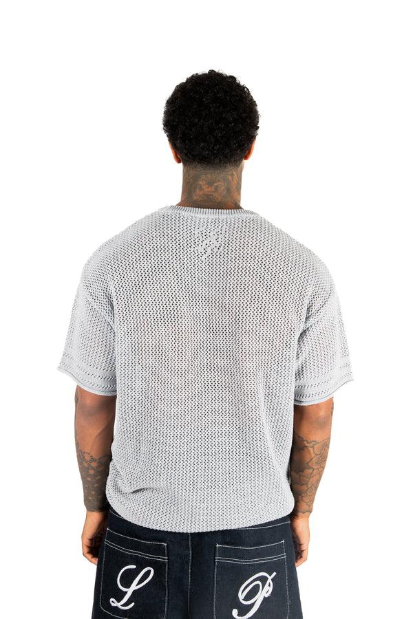 Liquor & Poker Grey Knit Jersey T-Shirt