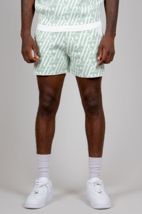 Liquor & Poker Jacquard Print Knitted Shorts