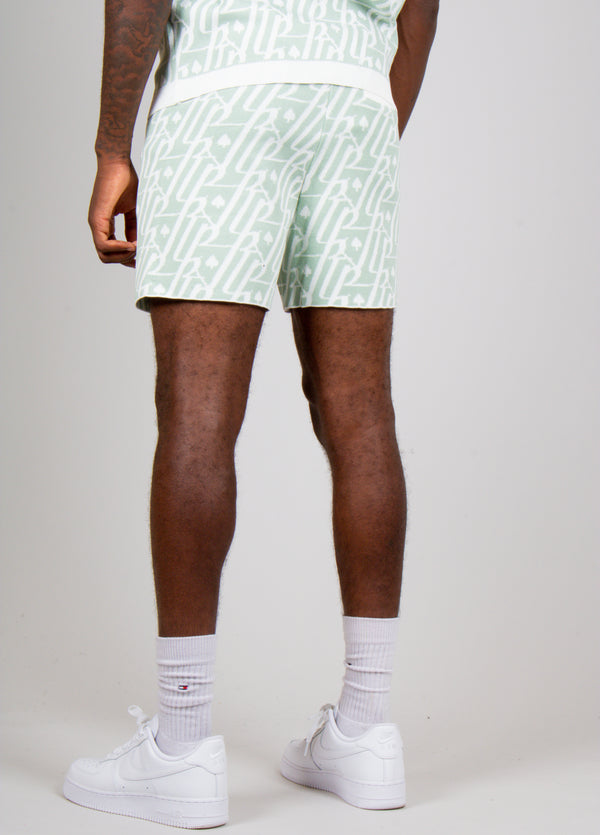 Liquor & Poker Jacquard Print Knitted Shorts