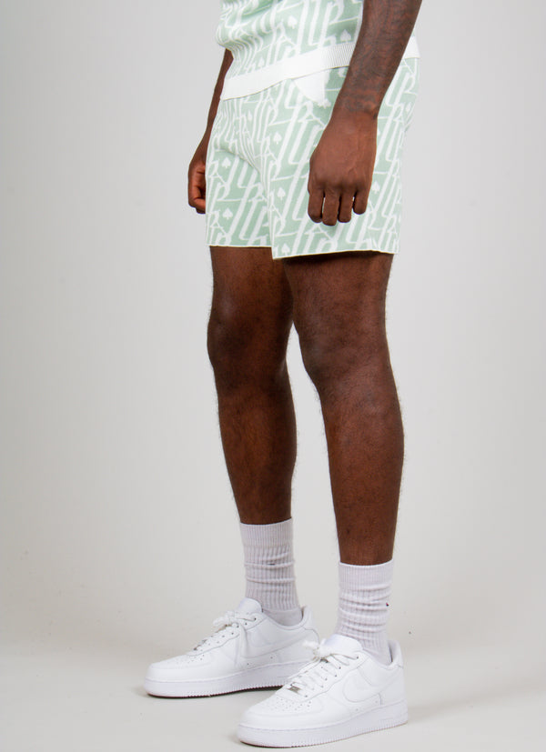 liquor & poker Jacquard Print Knitted Shorts