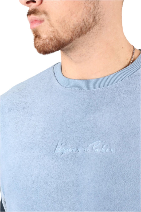 Liquor & Poker Light Blue Polar Fleece Sweatshirt