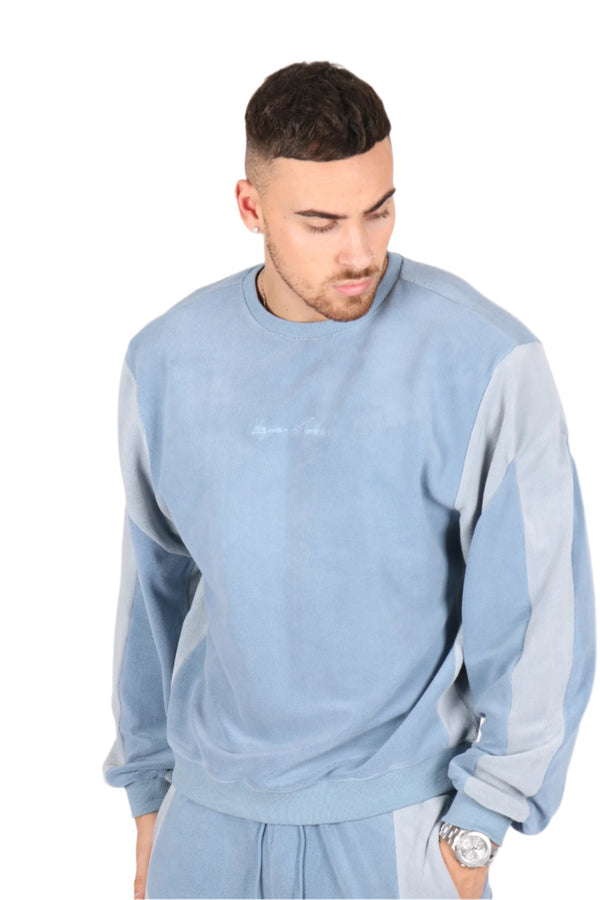 liquor & poker Light Blue Polar Fleece Sweatshirt